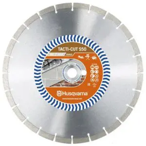 a Husqvarna Tacti Cut S50 12 Inch Diamond Blade against a white background