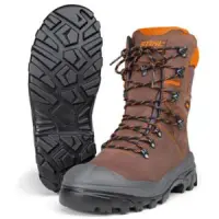 STIHL Dynamic S3 Chainsaw Boots against a white background