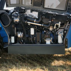 a close up of a garden tractor engine