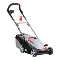 the AL-KO 34.4 E Comfort Electric Lawn Mower against a white background