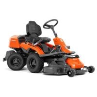 the Husqvarna R 214TC Comfort Edition Petrol Compact Rider against a white background