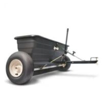 the Agri-Fab 45-0288 Tow Behind Drop Spreader against a white background