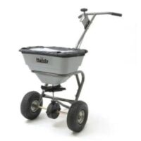 the Handy THS70HDUTY Push Broadcast Spreader against a white background