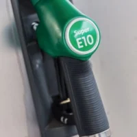 a close up of an E10 Super fuel pump