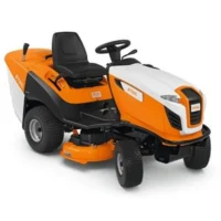 the STIHL RT 5097 Z Petrol Ride-On Mower against a white background