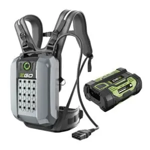 the EGO BAX1501 PRO X Backpack and Battery, both against a white background
