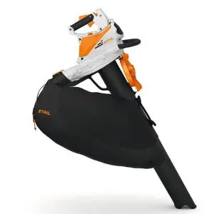 The STIHL SHA 56 Cordless Handheld Leaf Blower and Vacuum Shredder against a white background.